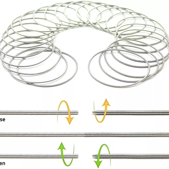 NEW‎ Unisex Black Guitar String Bracelets, 7.3" Stretchy - Picture 13 of 16